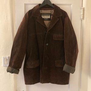 Vintage oversized brown suede jacket
